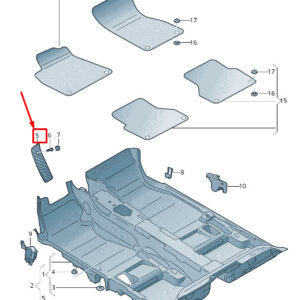 NEW AUDI A6 4A C8 FOOTREST COVER LHD 4K1864777B1LX