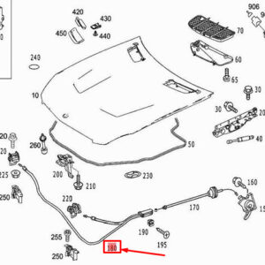 NEW MERCEDES-BENZ SL R230 ENGINE HOOD RELEASE CABLE A2308800059 ORIGINAL