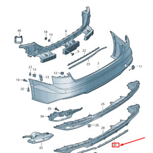 NEW AUDI A5 F5 REAR CENTER BUMPER TRIM 8W6853551DT94 8W6853551D T94