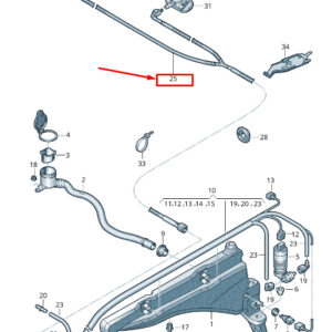 NEW AUDI RS3 WASHER SYSTEM CORRUGATED PIPE 8V0955953J