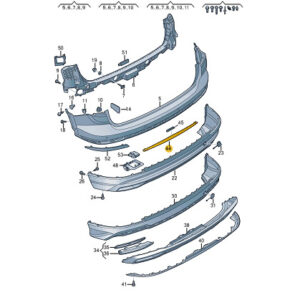 NEW AUDI Q3 F3 SPORTBACK REAR BUMPER CENTER REINFORCEMENT 83A807462B