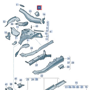 NEW AUDI RS4 AVANT B9 FRONT REINFORCEMENT GROMMET LHD 8W1805673C