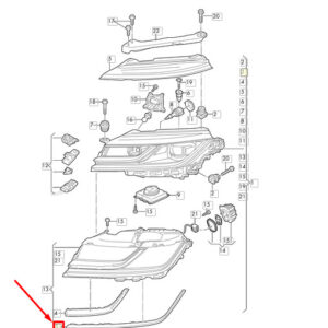NEW VW ARTEON 3H7 FRONT RIGHT HEADLIGHT LOWER TRIM COVER 3G8941120A