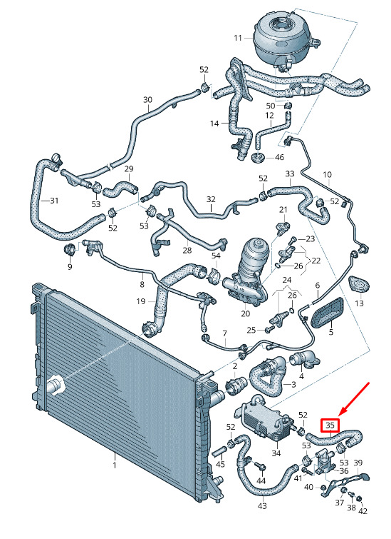 NEW AUDI A6 4A C8 ENGINE COOLANT HOSE 4K0121448H 1 NEW AUDI A6 4A C8 ENGINE COOLANT HOSE 4K0121448H