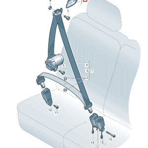 NEW AUDI Q7 4M REAR SEAT BELT GUIDE TRIM PLATE 4M0857185A4PK