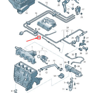 NEW VOLKSWAGEN CADDY 2K MK3 VACUUM PIPE 03L131605AF