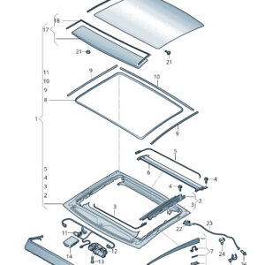 NEW AUDI Q3 F3 LEFT OUTER SUNROOF SEAL 4K5877459