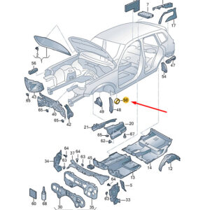 NEW VW TOUAREG 7P MK2 A-PILLAR SOUND ABSORBER DAMPING RING 1K0864703A