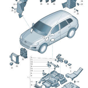 NEW VW TOUAREG 7P MK2 LEFT FUSE HOLDER LHD 7P0941824C