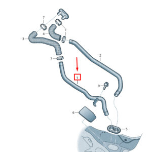 NEW VW TOUAREG 7P MK2 HEATER COOLANT PIPE RHD 7P0819887B