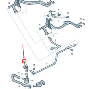NEW AUDI A6 4A C8 ENGINE COOLANT HOSE 4K0819375G