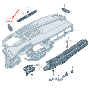 NEW AUDI Q7 4M RIGHT DASHBOARD AIR VENT INTAKE GRILLE RHD 4M2819794GZ5
