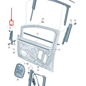 NEW VW TOURAN 5T FRONT LEFT DOOR TRIM 5TA837973A9B9