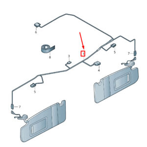 NEW VOLKSWAGEN T-ROC A11 ROOF SUN VISORS CABLE HARNESS 2GA971100H