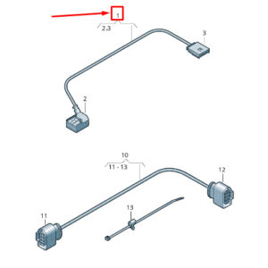 NEW AUDI RSQ3 8U ROOF WIRING HARNESS 8U0971100