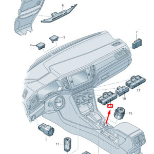 NEW VOLKSWAGEN T-ROC A11 SWITCHES PANEL 2GA927137CWHS