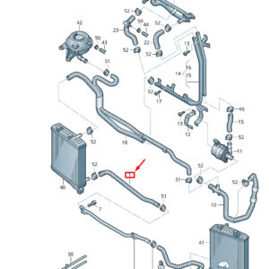 NEW VW TOUAREG 7P MK2 COOLANT HOSE 7P0121051E