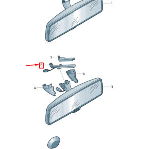 NEW VOLKSWAGEN CADDY 2K MK3 REAR VIEW MIRROR GABLE GUIDE 7L08575939B9