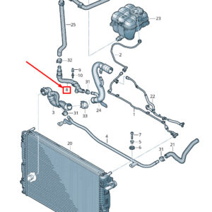 NEW AUDI Q7 4M ENGINE COOLANT HOSE 4M0819342AN