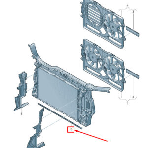 NEW AUDI A5 8T LOWER RADIATOR SEALING STRIP 8K0121331M