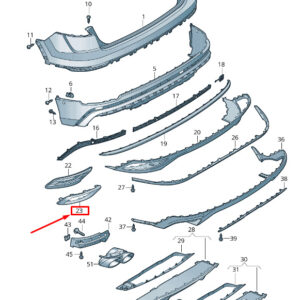 NEW AUDI Q8 4MN REAR RIGHT BUMPER TRIM 4M8807514AT94