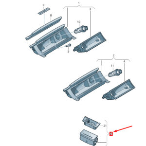 NEW VW TOUAREG 7P MK2 REAR RIGHT ASHTRAY 4G885740681U