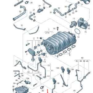 NEW VW TOUAREG 7P MK2 VACUUM HOSE 7P6133798L