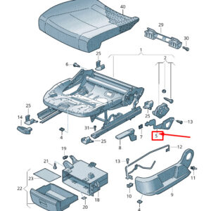 NEW VW SHARAN 7N FRONT SEAT HEIGHT ADJUSTMENT OPERATING LEVER 5N0881091
