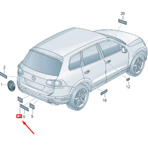 NEW VW TOUAREG 7P MK2 REAR EMBLEM INSCRIPTION 7P6853675SOZD