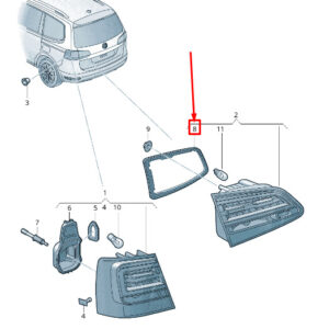 NEW VW SHARAN 7N REAR LEFT INNER TAIL LIGHT SEAL 7N0945395