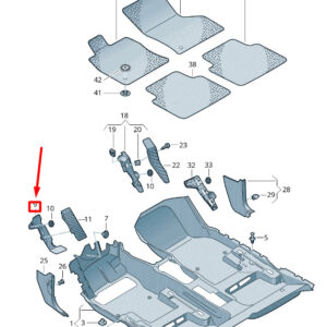 NEW VOLKSWAGEN T-ROC A11 FOOTREST BRACKET LHD 5QB864776