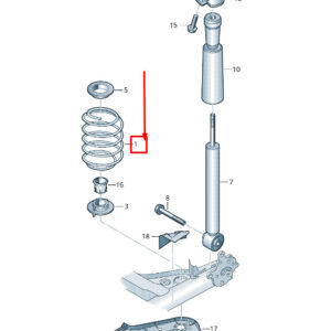 NEW AUDI Q2 GA REAR COIL SPRING 5Q0511121DH