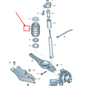 NEW AUDI Q3 F3 REAR COIL SPRING 5Q0511115MT