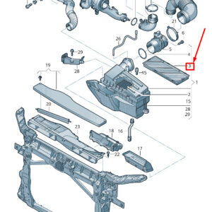 NEW VW SHARAN 7N ENGINE AIR FILTER BOX INSERT 5N0129668A