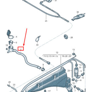 NEW AUDI RS3 WINDSHIELD WASHER RESERVOIR FILLER NECK 8V0955463B