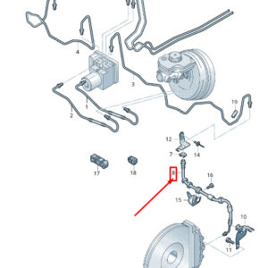NEW AUDI R8 4S FRONT BRAKE HOSE 4S0611707F