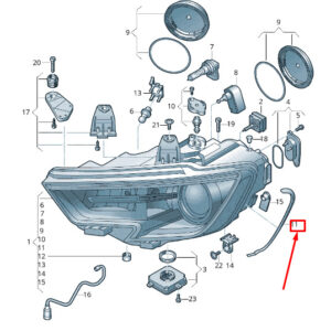 NEW AUDI RS3 LEFT HEADLIGHT SEALING FRAME 8V0941191A