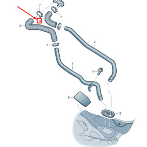 NEW VW TOUAREG 7P MK2 HEATER COOLANT HOSE LHD 7L0819329A