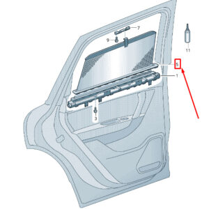 NEW VW TOUAREG 7P MK2 REAR LEFT DOOR ROLLER SUNBLIND COVER 7P6860379HX5
