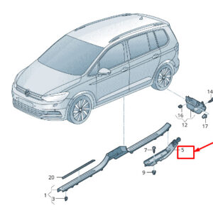 NEW VW TOURAN 5T LEFT RETAINING STRIP 5TA853231A