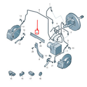 NEW AUDI RSQ3 8U BRAKE PIPES COVER LHD 5N1611716