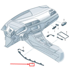 NEW AUDI Q3 F3 RIGHT CONSOLE FIBRE OPTIC CONDUCTOR LHD 83B947200