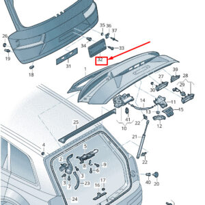 NEW AUDI Q7 4M REAR BUMPER LICENSE PLATE HOLDER 4M0827113G9B9