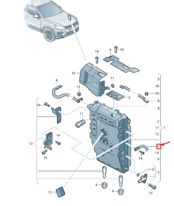 NEW VW TOUAREG 7P MK2 EARTH LINE 7P0971235B