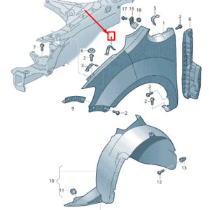 NEW VW SHARAN 7N CENTER FENDER BRACKET 7N0821167