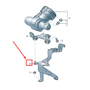 NEW AUDI Q7 4M PRESSURE ACCUMULATOR BRACKET RHD 4M2614143E