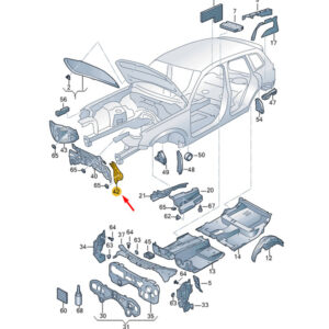 NEW VW TOUAREG 7P MK2 LEFT WATER BOX SOUND ABSORBER 7P0863993B