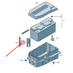 NEW VW TOUAREG 7P MK2 BATTERY REINFORCEMENT 7L0801387D