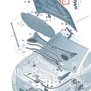 NEW AUDI Q2 GA RIGHT HOOD IMPACT PROTECTION 81A823126