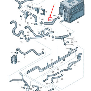 NEW AUDI Q7 4M ENGINE COOLANT HOSE 4M0145564C